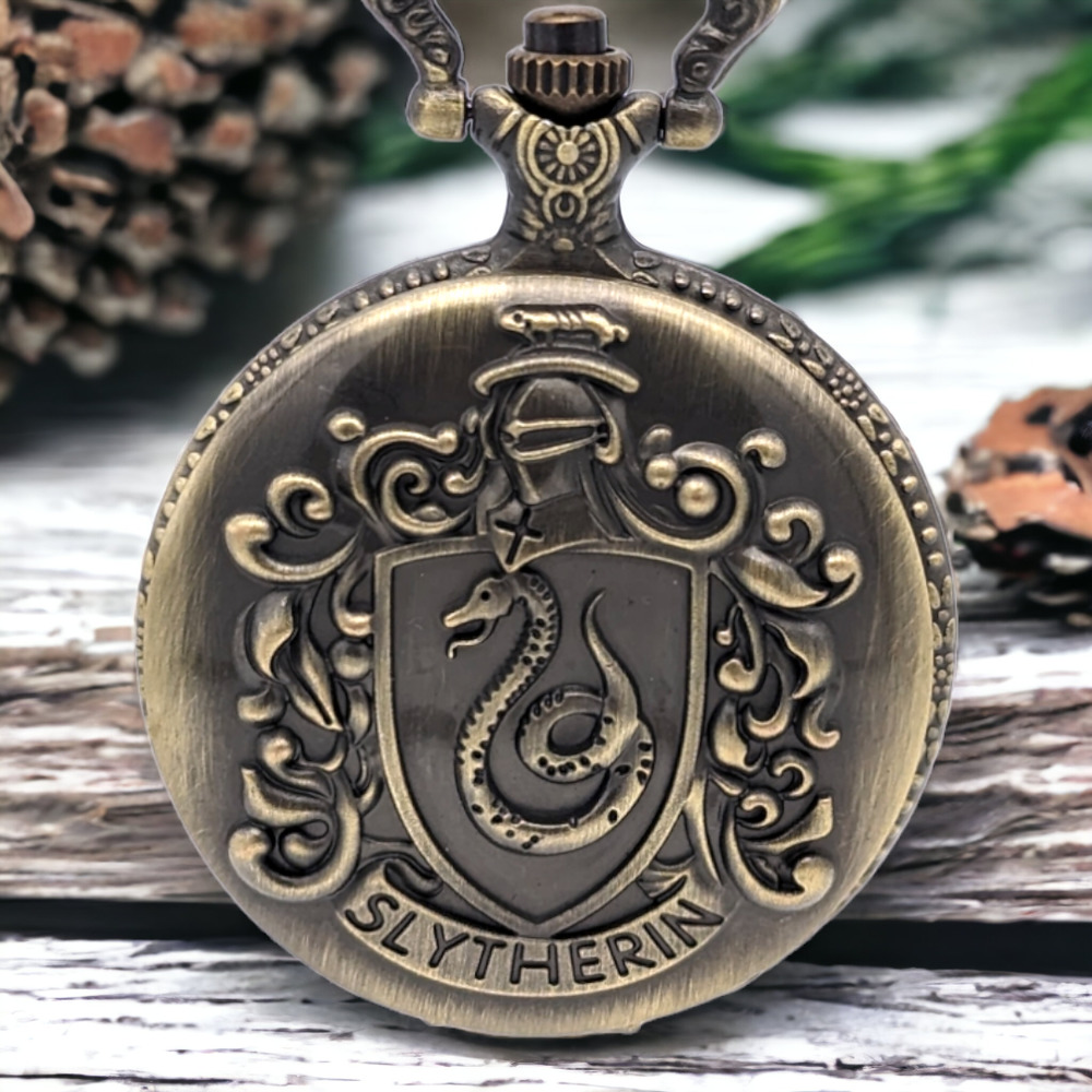 Harry Potter Slytherin NEW Gift Pocket Watch Hogwarts House Wizard